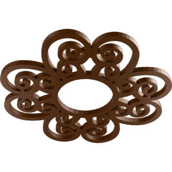 Copper PVC Pierced Ceiling Medallion U7572