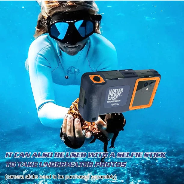 Waterproof Protective Case for Phones Up to 6.9 Inch with Lanyard T2896