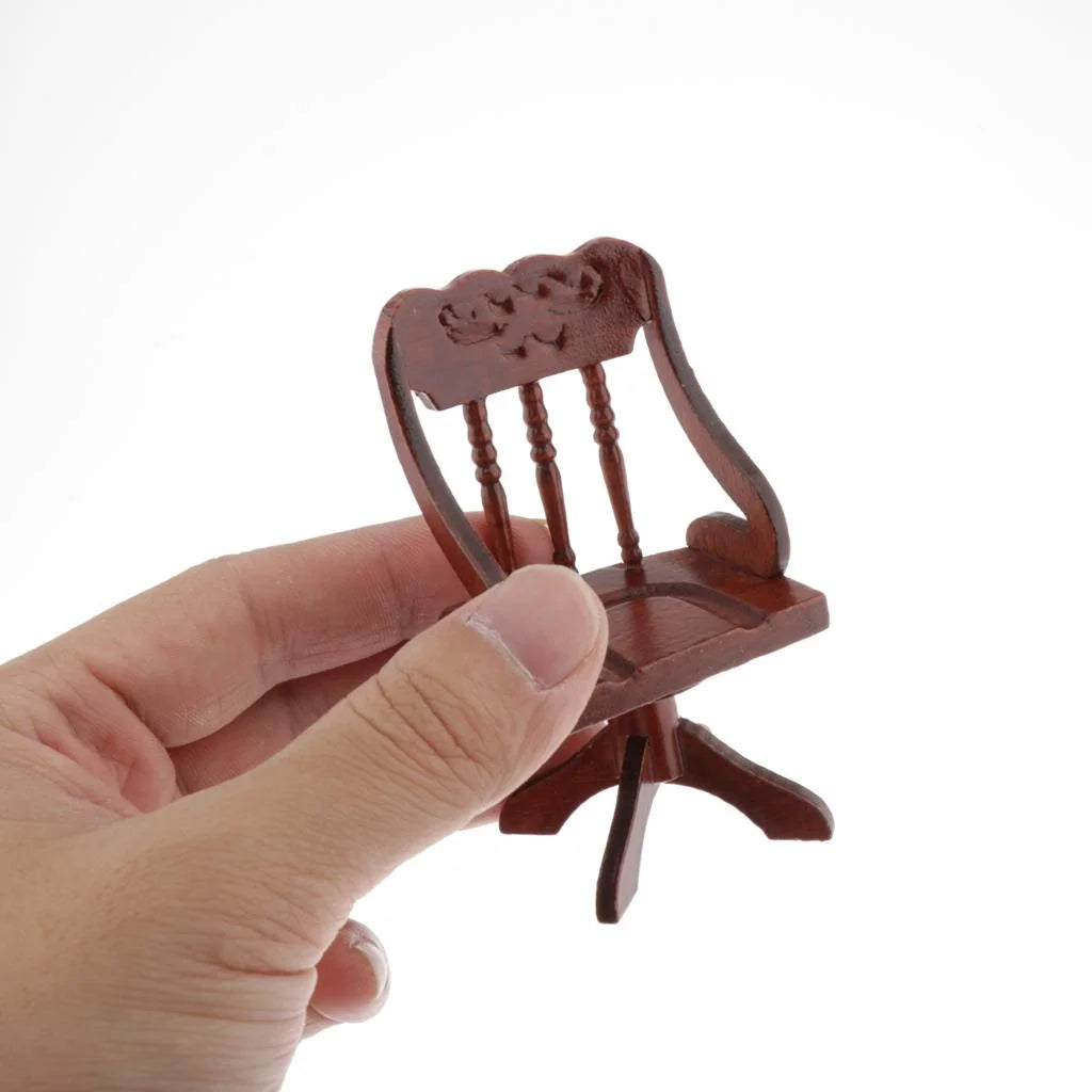 1:12 Scale Wooden Dollhouse Writing Desk and Chair Model C921112