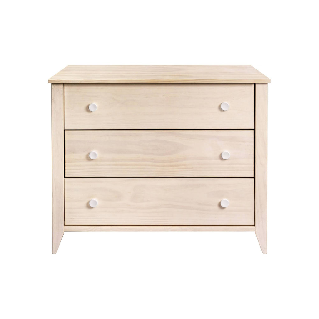 3-Drawer Changer Dresser with Removable Changing Tray Washed Natural White H40444