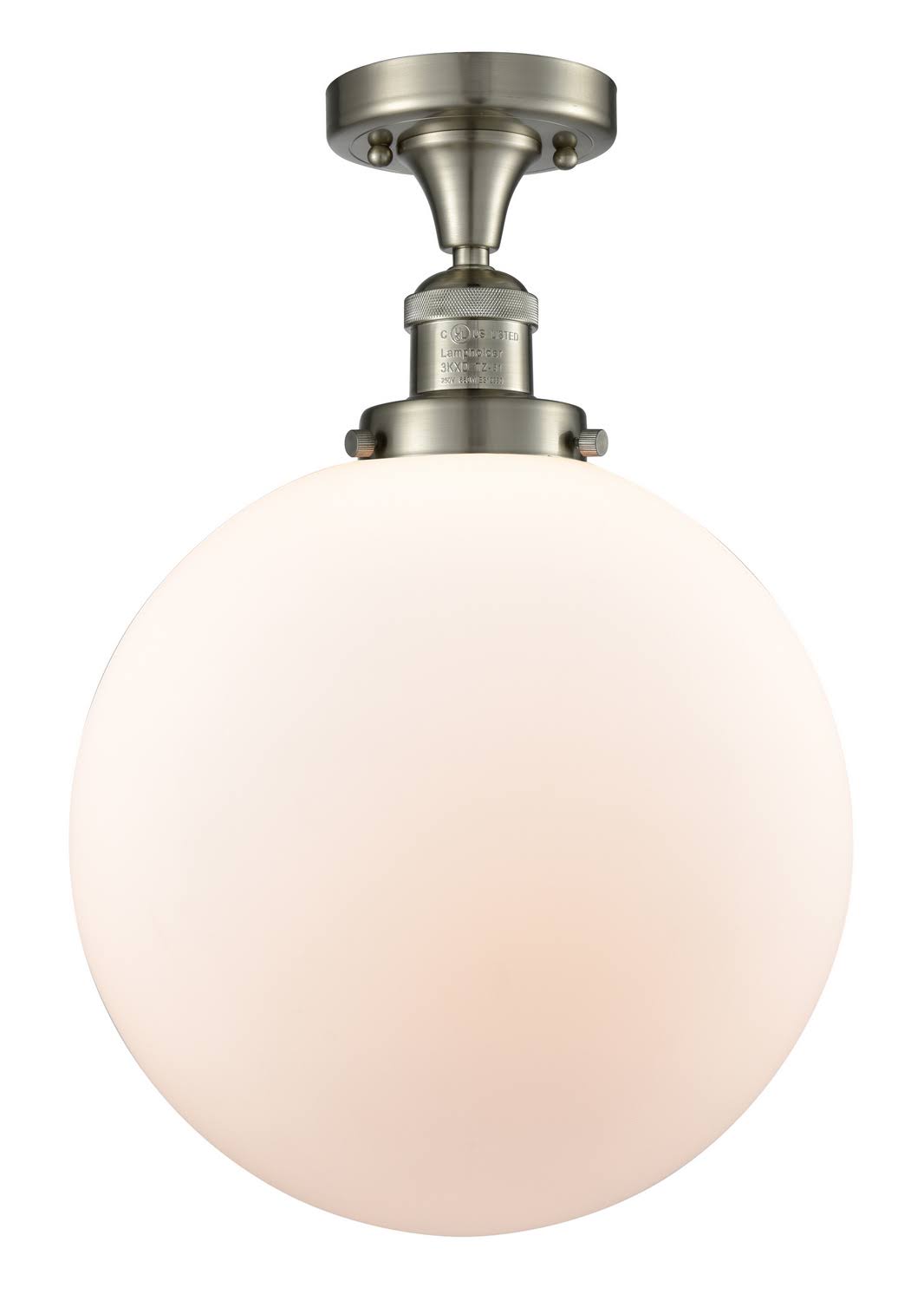 Brushed Satin Nickel Semi-Flush Mount Light N55297