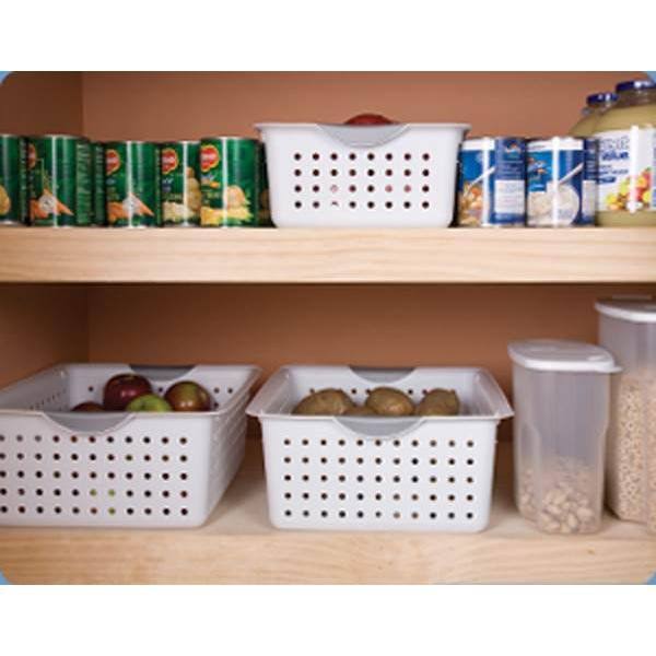 Medium Plastic Storage Organizer Basket White (72 Pack) T962952