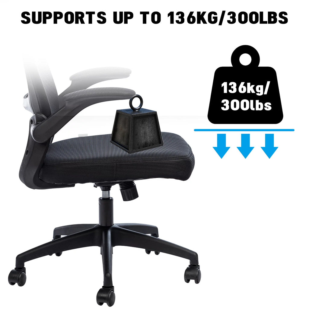 Black Ergonomic Office Chair with Lumbar Support W642