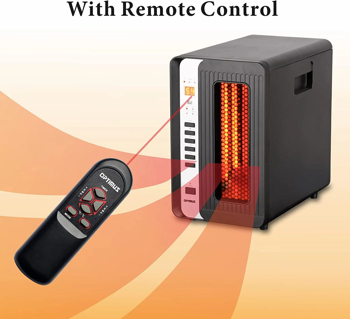 Electric Infrared Quartz Space Heater with Remote O215