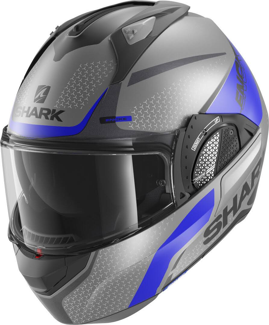 Anthracite Blue Black Helmet Size S M342