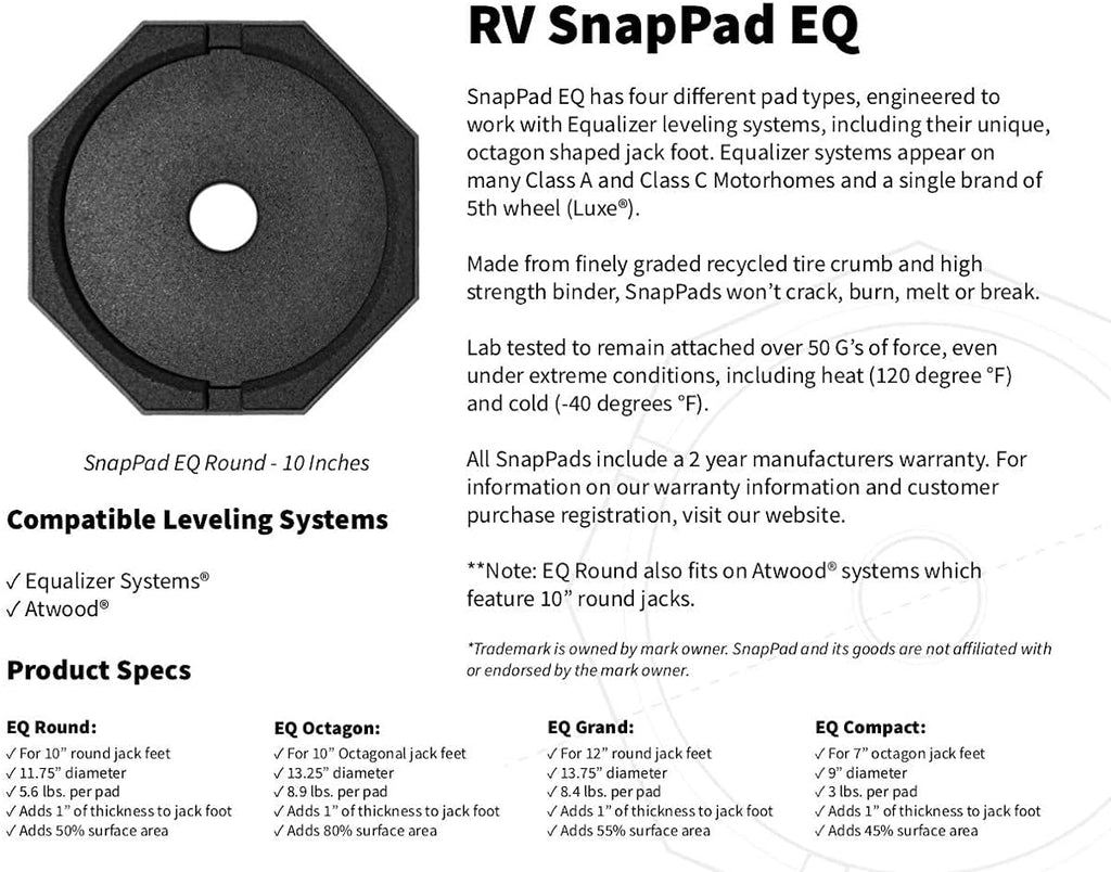 RV Leveling Jack Pad T606