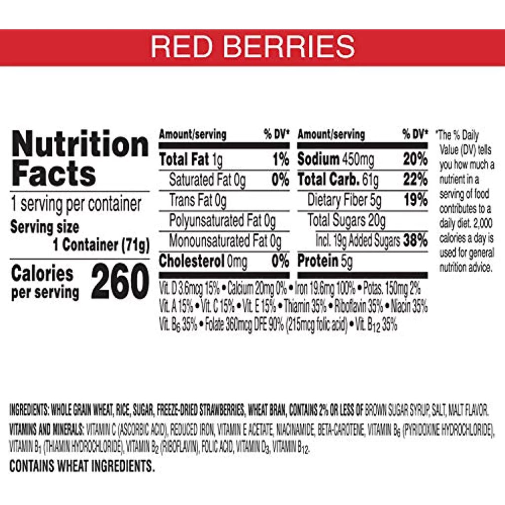Special K Red Berries Cereal 12 Cups 2.5 Oz X58874